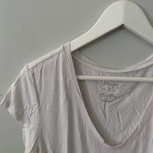 White v neck shirt